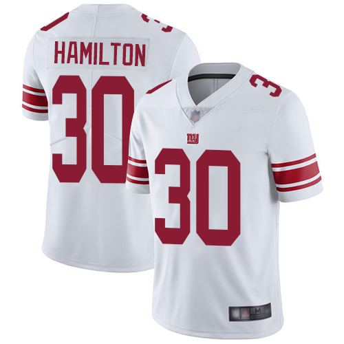 Men New York Giants #30 Antonio Hamilton White Vapor Untouchable Limited Player Football NFL Jersey->new york giants->NFL Jersey